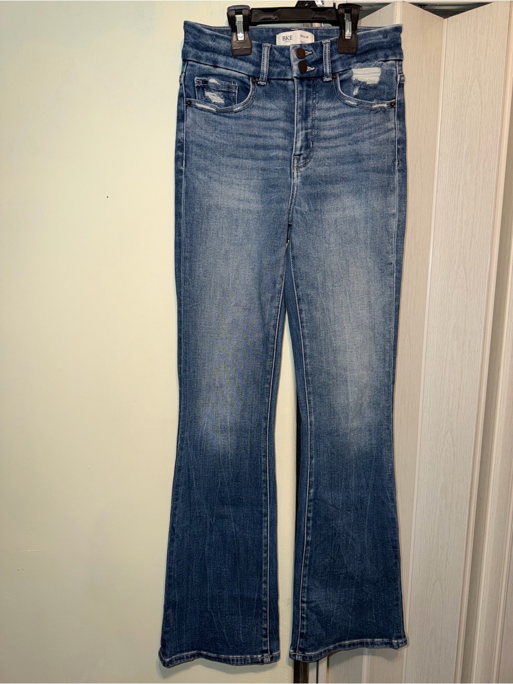 BKE Billie Flare Jeans in Blue Waist 26